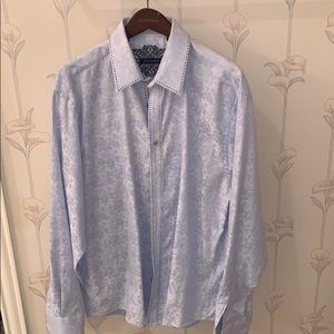 Light blue damask men’s XXL Zagiri shirt